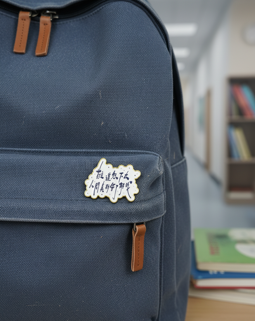 ✏️「字癒」扣針—「難道怨下去人間真的會了解我」